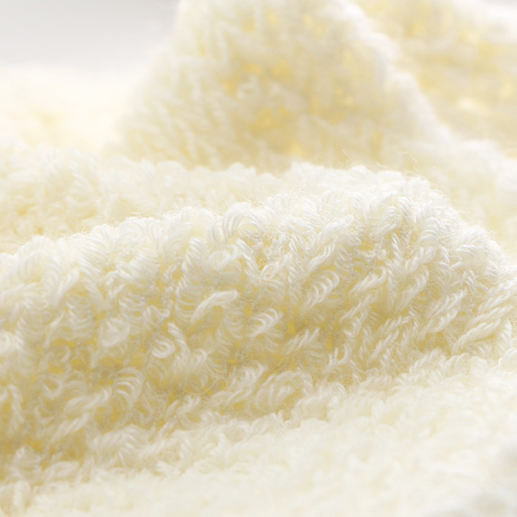 White wool yarn fabric sample, wool blended yarn