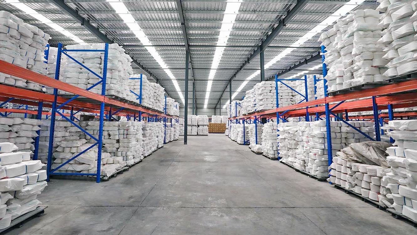 Yarn storage site photos, stock yarn warehouse