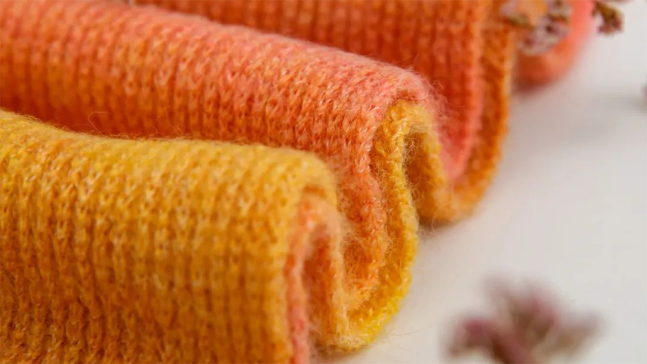 Our collection of gradient mohair yarns confirms that mohair yarns are easy to dye and the colors are vibrant and go long lasting.