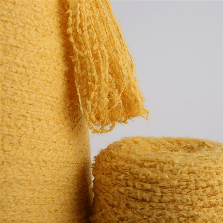 1.3 cm granulated golden fleece yarn for knitted sweaters, knitted granulated golden sable, knitted 100% nylon yarn