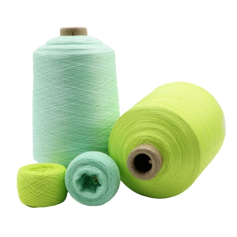 Polyester blended yarn, polyester colored knitting yarn, high twist core-spun yarn, polyester blended yarn wholesale, polyester colored knitting yarn wholesale, high twist core-spun yarn wholesale