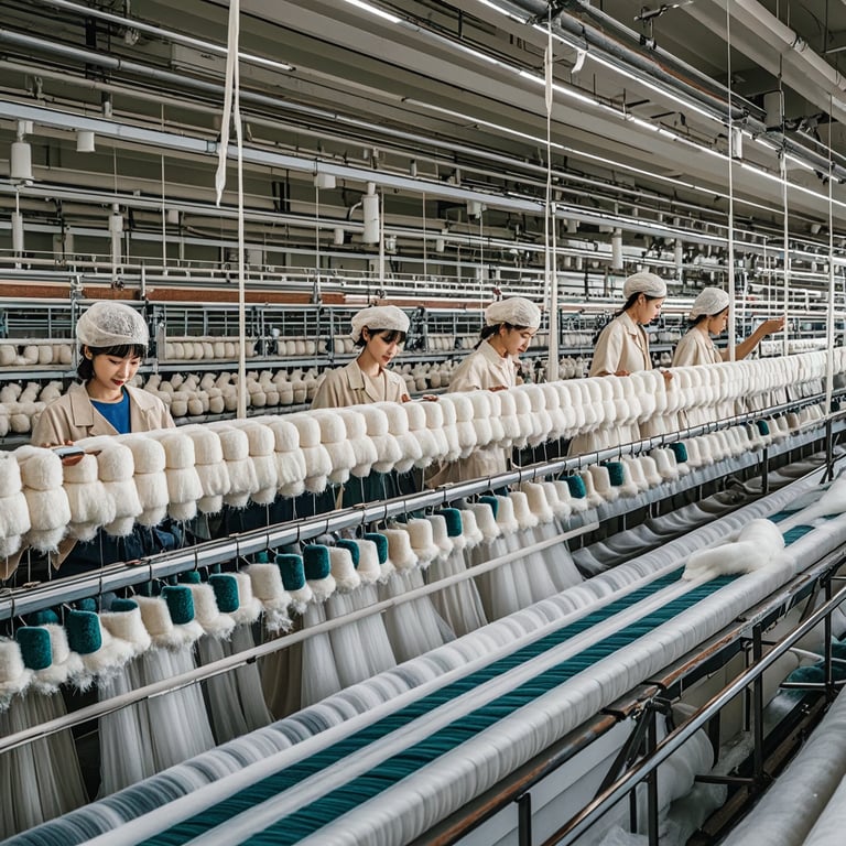ফাইবার সুতা তৈরি করা হয়