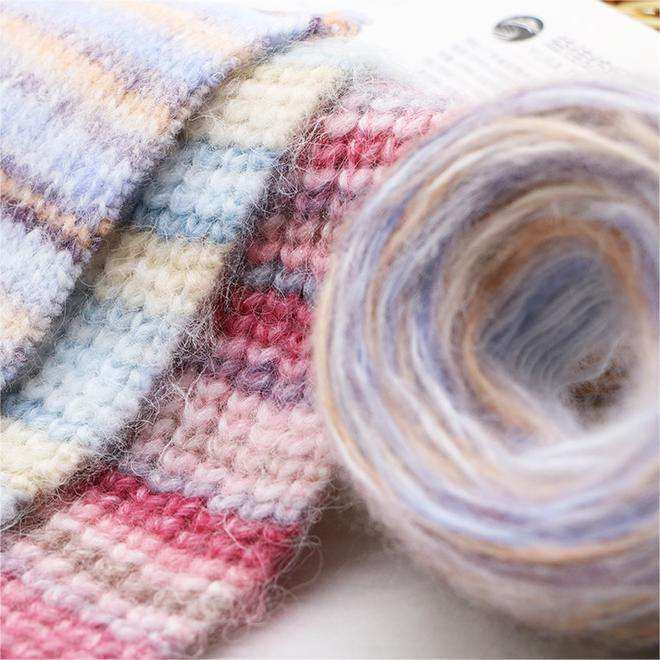 Super soft warm air yarn source factory wholesale,nano 3.6 47% polyester 39% acrylic 8% nylon 6% wool blended yarn source factory wholesale,knitted women's knitwear source factory wholesale,fashion air wool blended yarn source factory wholesale,rainbow spray wool yarn source factory wholesale